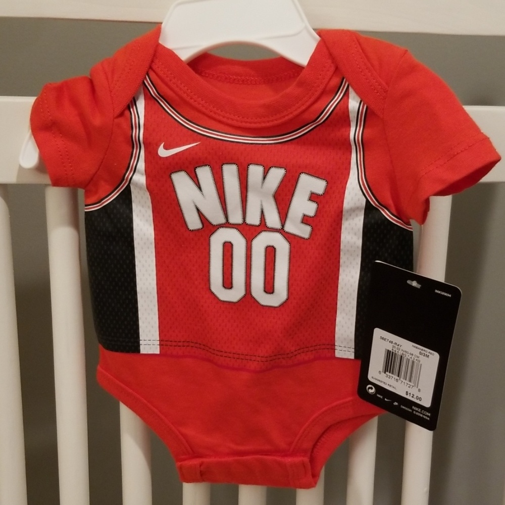 NWT. Nike "Basketball Jersey" Onesie